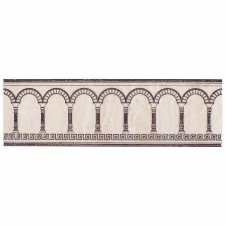 Borda " Efes coliseum" 7,7x25 cm cor bege