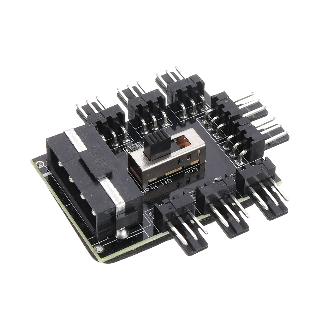 1 to 8 3Pin Fan Hub PWM Molex Splitter for PC Mining Cable 12V 4P Power Supply Cooler Cooling Speed ​​Controller Adap