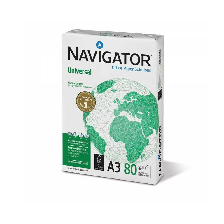 נייר Navigator אוניברסלי A3 80 גרם / מ" ר 500 גיליונות