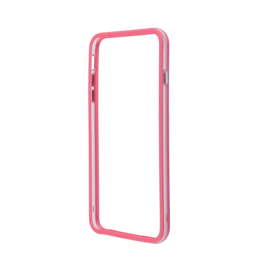 Skal / överlägg \ 'LP \' Stötfångare till iPhone 6 / 6s Plus (rosa / transparent) blister