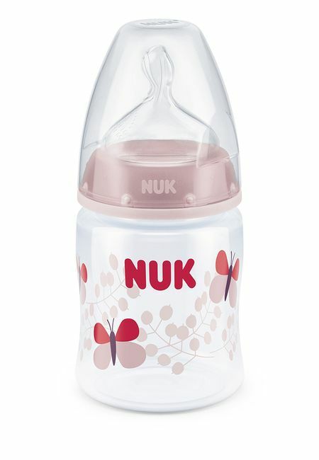 Angolo di prima scelta più bottiglia di plastica. (pn) 150 ml di forza. ciuccio, da mer. otv. per alimenti m, soluzione 1 NUK