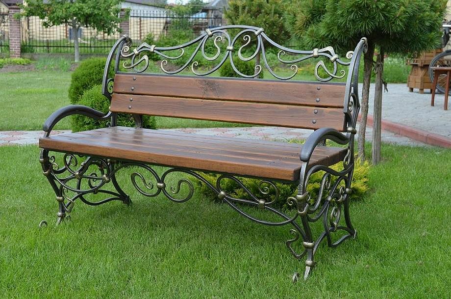 wrought iron benches
