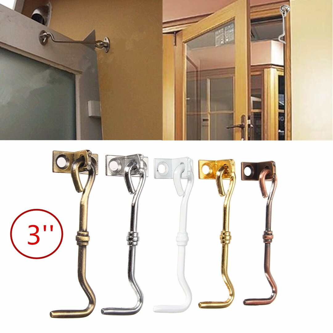 Inch Rear Cabinet Door Latches Hook and Eye Probe Silent Lock