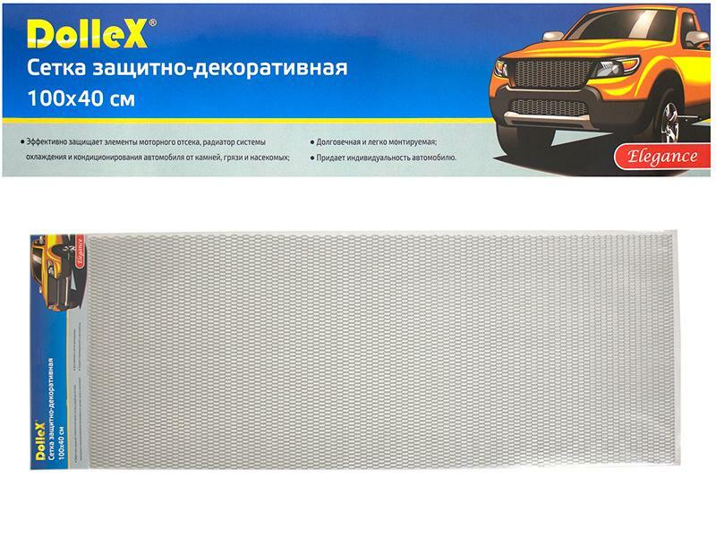Rete paracolpi Dollex 100x40cm, argento, alluminio, maglia 20x6mm, DKS-034