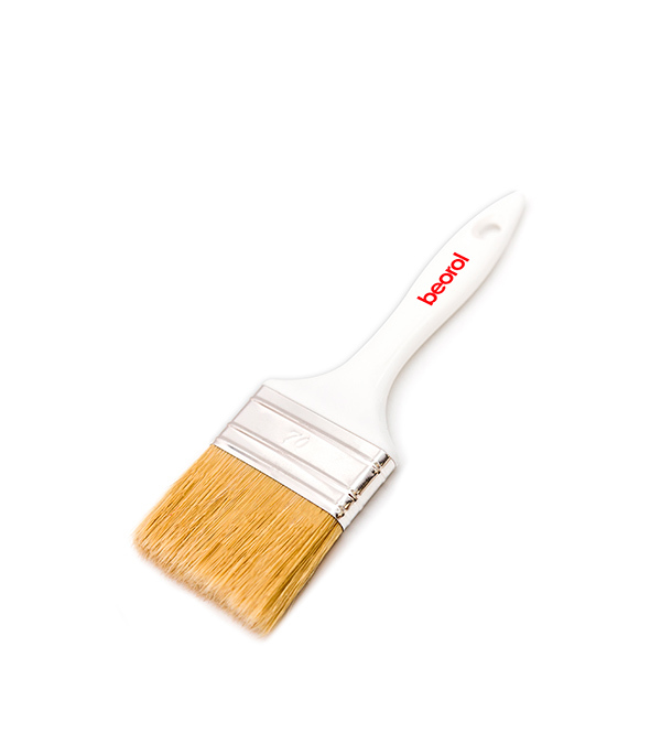 Flat natural bristle brush Beorol 70x20 mm for alkyd-based enamels and varnishes