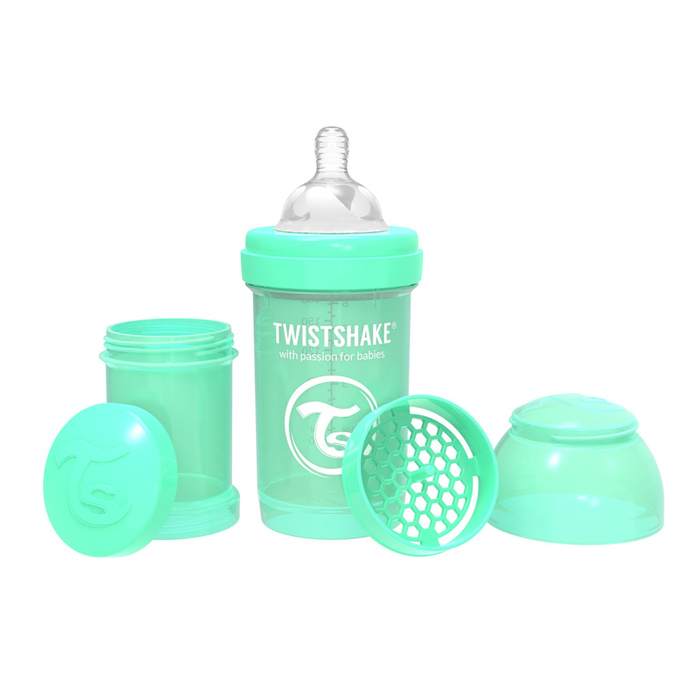 Twistshake Anti-Colic Babyflasche, Pastellgrün, 180 ml
