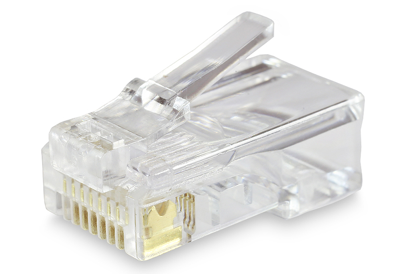 De connector is een halffabrikaat dat maar een klein beetje bewerkt hoeft te worden door er een kabel in te steken