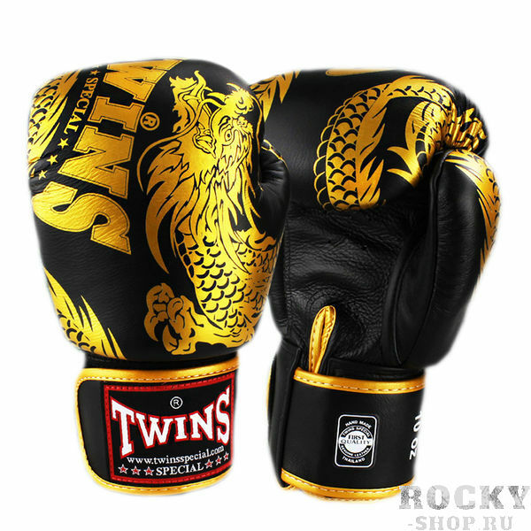 Rękawice bokserskie TWINS FBGV-49 New Dragon Black Gold, 14 OZ Twins Special