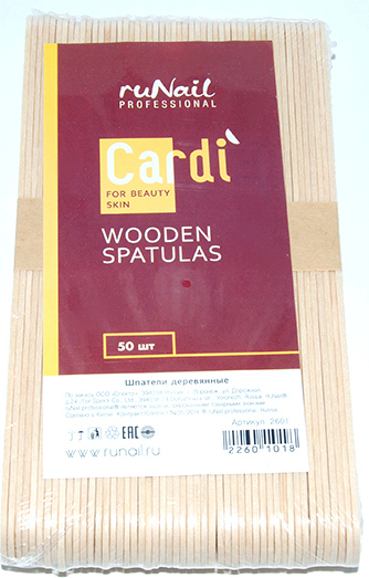 Dřevěné špachtle / Cardi 50 ks