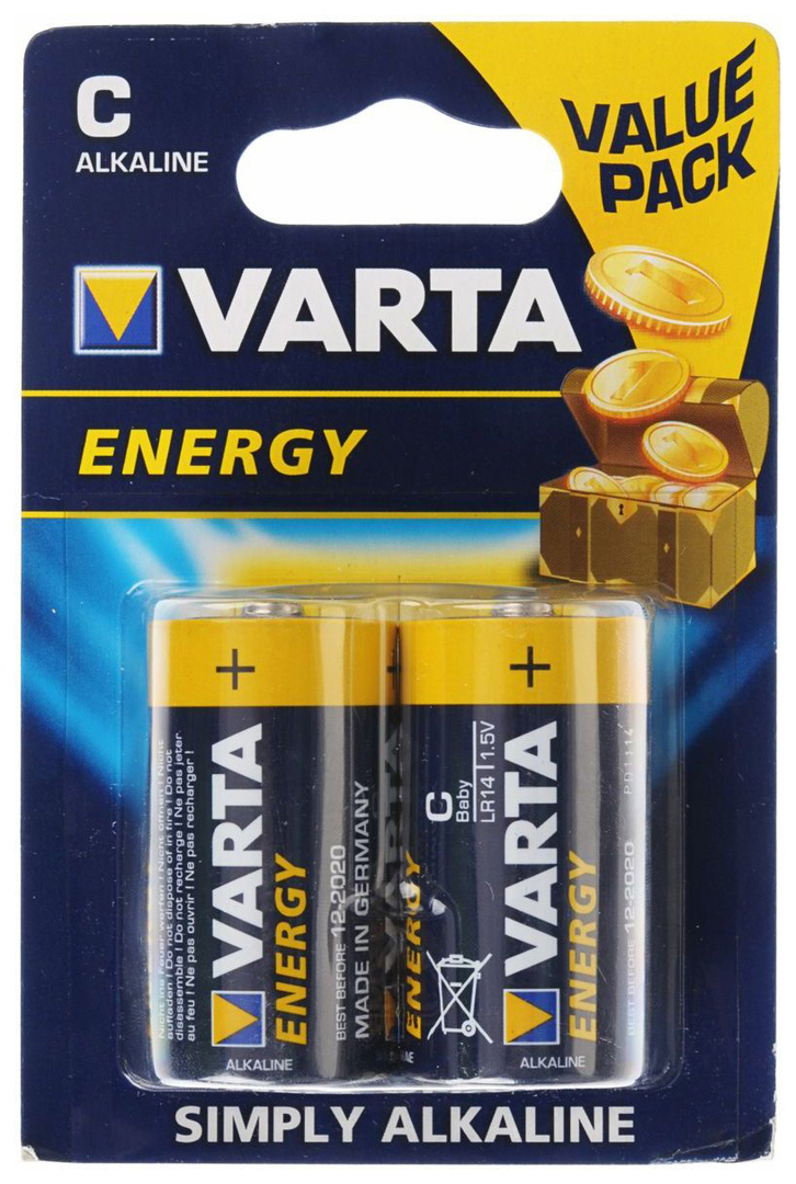 Alkalisk batteri Varta Energy C LR14 2 stk