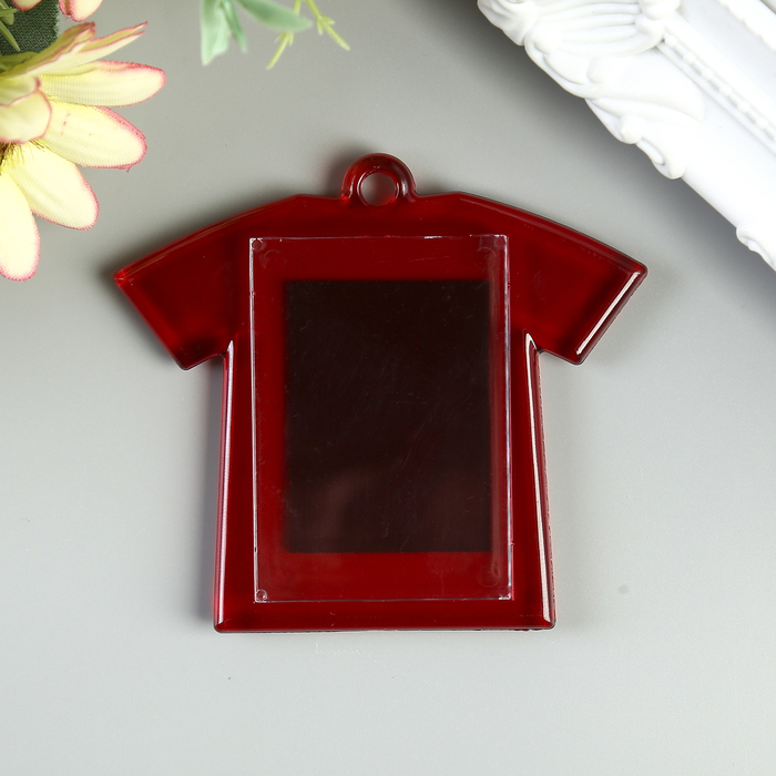 Tom akrylmagnet 65x70 mm T-skjorte rød (sett med 3 deler + pakke)
