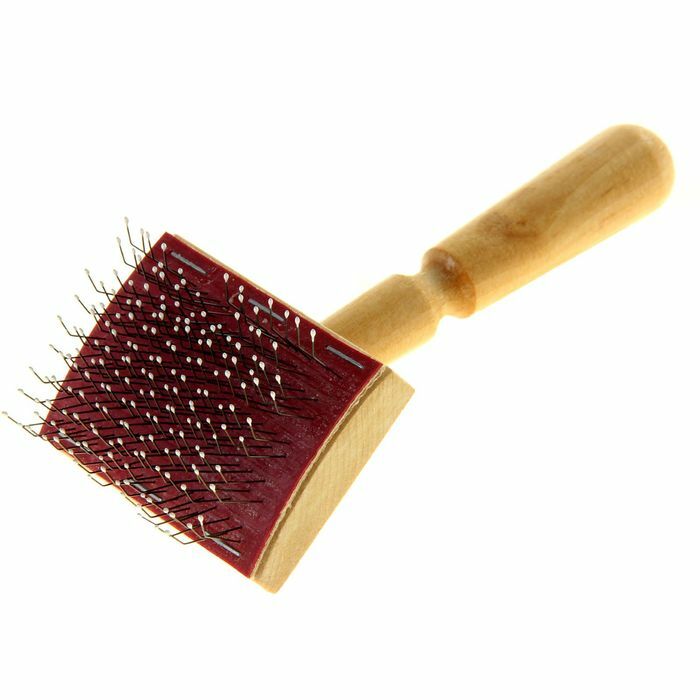 Wooden slicker brush with drops without frame, base 60x50 mm