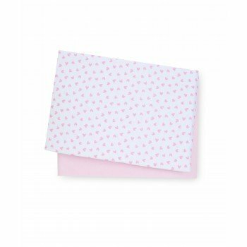 Mothercare stretch ark for vugge, 89x45 cm, 2 deler, rosa og hvit