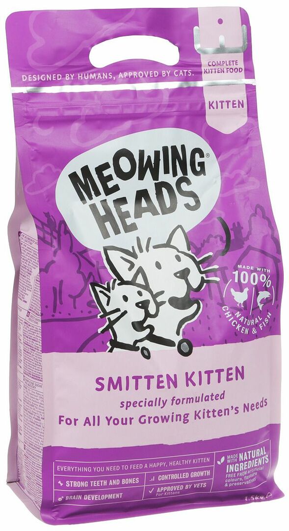 Suché krmivo pro koťata Barking Heads Meowing Heads Radost pro kotě, kuře s rýží, 1,5 kg