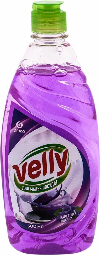 Tekutý prostriedok na umývanie riadu Velly " Zamatová fialová" 500 ml