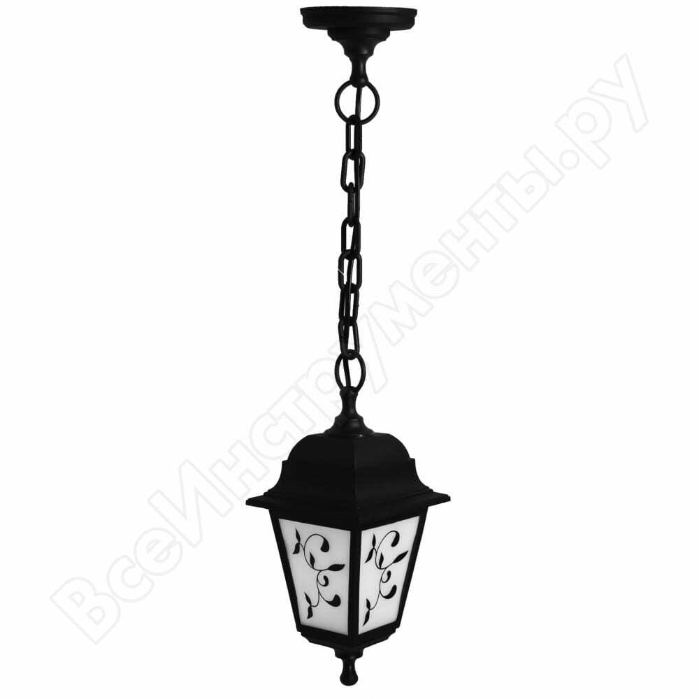 Lampe de jardinage paysager duwi lousanne suspension 660 mm, 60 w, noir, mat avec motif, plastique 24145 4