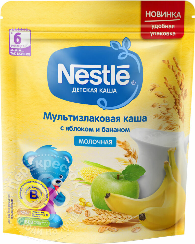 220 g košė „Nestle Multigrain“ su obuoliu ir bananu