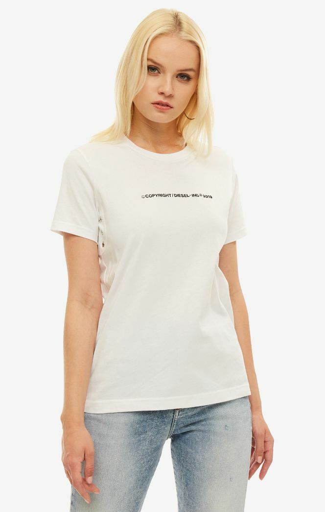 T-skjorte for kvinner hvit DIESEL 00SWP5 0HERA 100