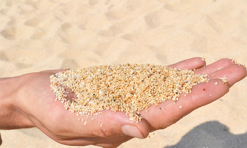 On the basis of river sand, glass, water filters and much more are made, including filling children's sandboxes with it