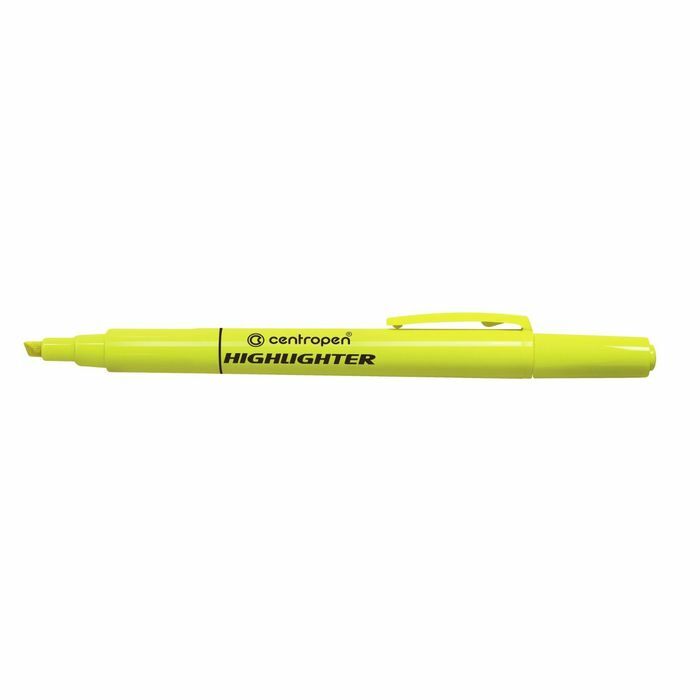 Marcador de resaltado 4.0 mm Centropen 8722 amarillo fluorescente