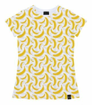חולצת טריקו לנשים 3D בננות עם צל