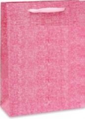 Dovanų maišelis tekstūra, rožinė, 18x23x10 cm