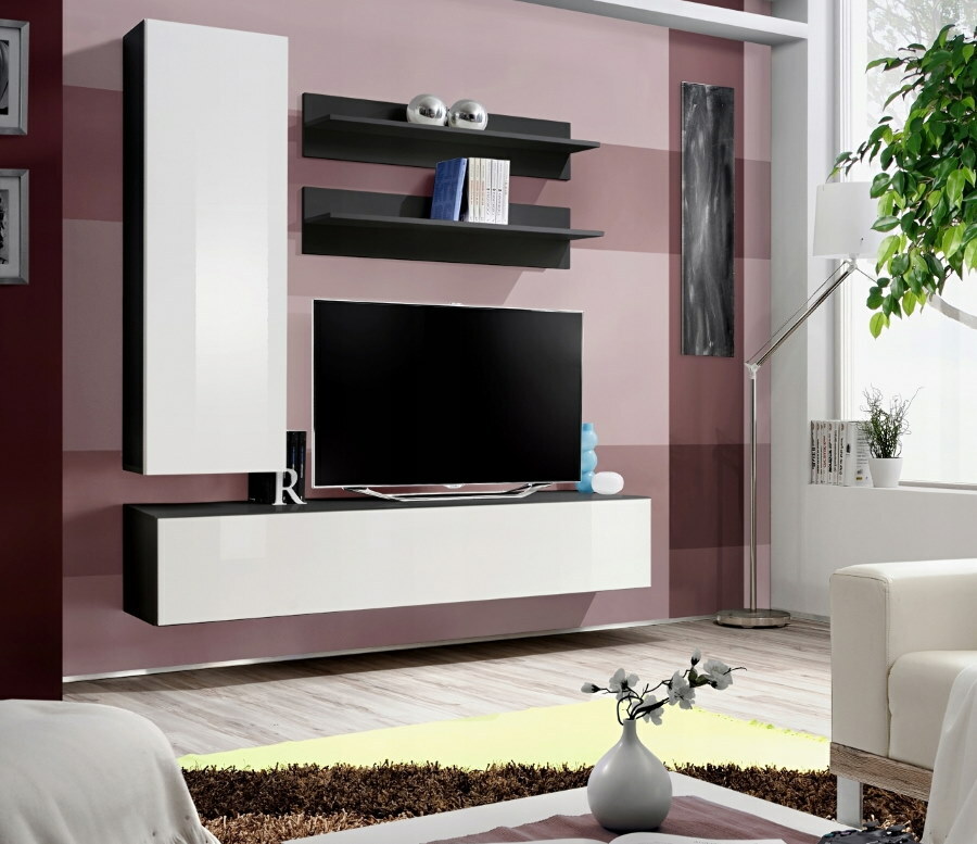 Mini stěna v moderním stylu obývacího pokoje