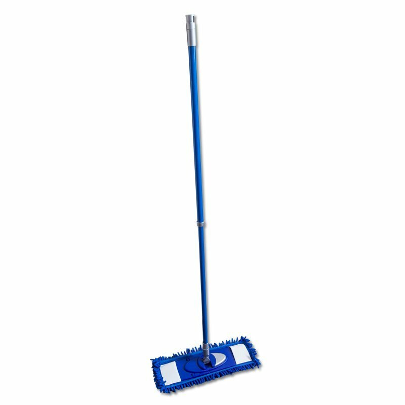 Mop EUROTEX reinforced flounder with telescopic handle 70-120cm, microfiber chenille attachment