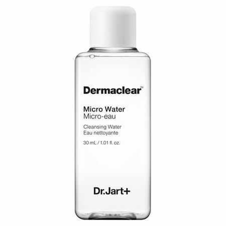 Dr. Jart + Dermaclear Biohydrogen microfluoric water for cleansing and toning the skin in a travel format