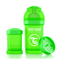 Twistshake Anti-Colic barošanas pudele zaļa (Sugarpuss) 180 ml