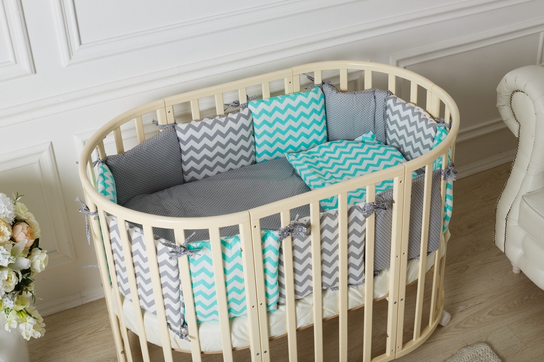 צילום עיצוב מיטת תינוק עגול