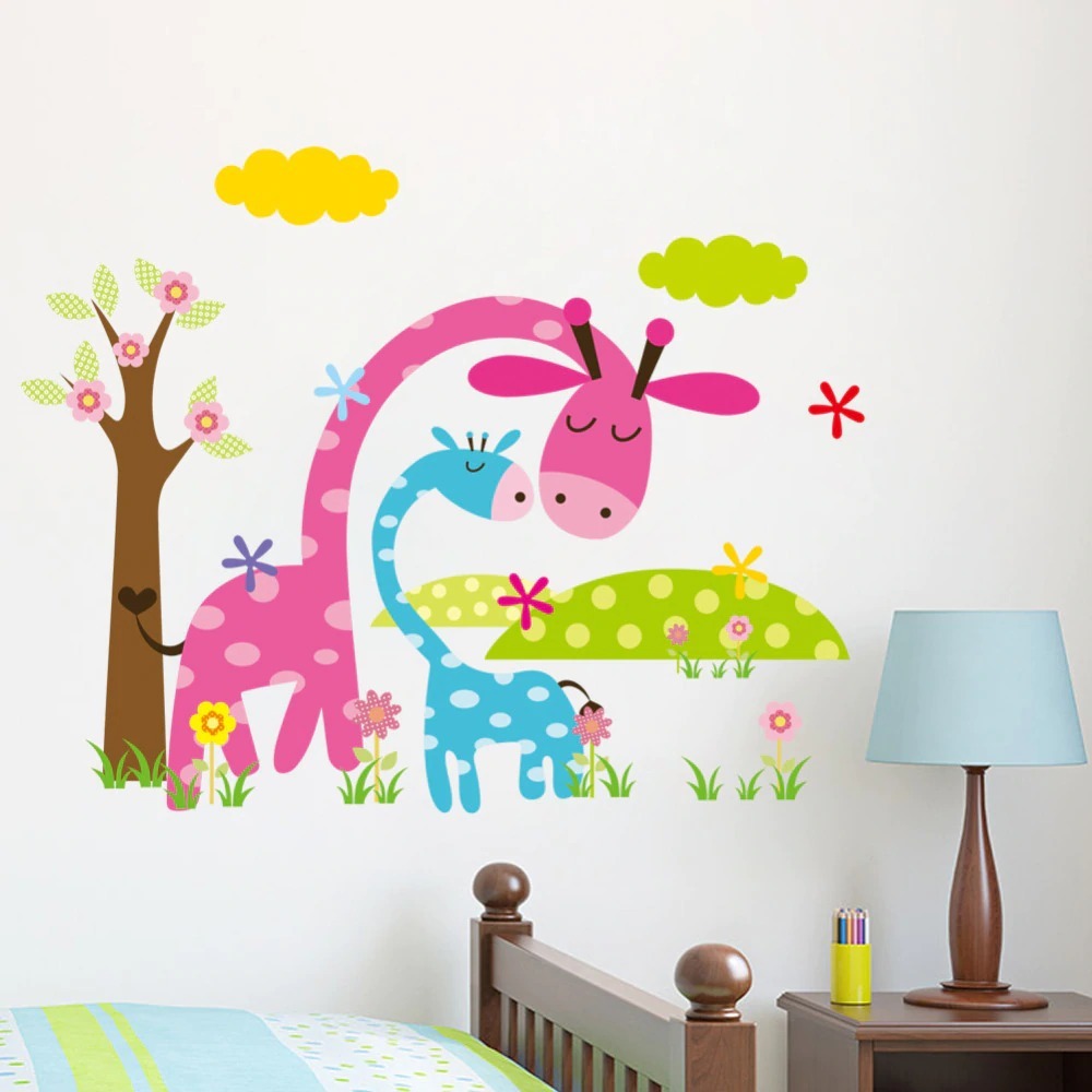 stickers on the wall in the nursery design photo