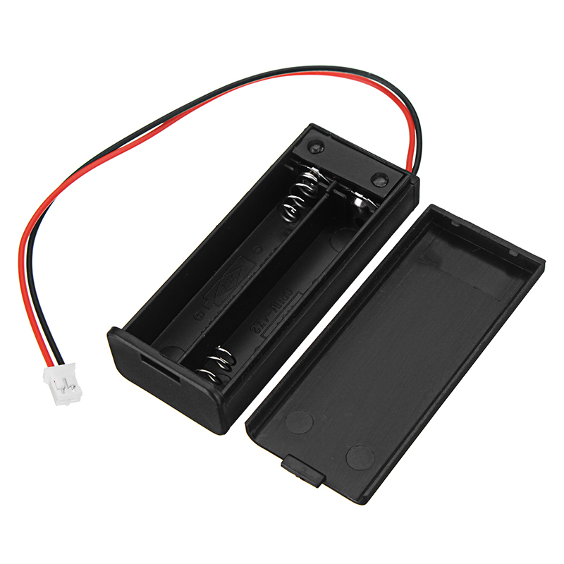 ® 6,5 * 2,8 cm 2 -sekčný držiak batérie pre batérie AAA 7 s vypínačom a koncovkou PH2.0