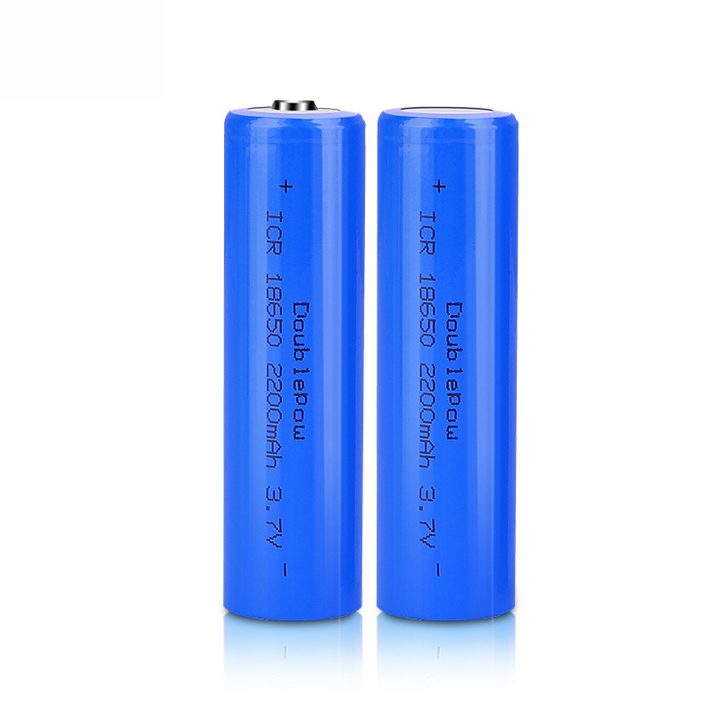 Bateria de lítio 18650 recarregável de 3,7 V 2200 mAh para lanterna e acessórios elétricos