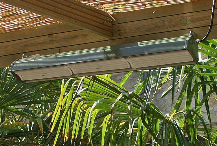 Infraröda värmare kan användas för att värma växthus och uterum, samt en vinterträdgård och en utomhusterrass
