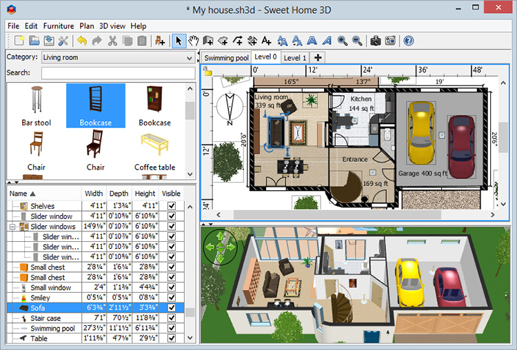 The main mechanism of the program is the distribution of models across the working scene