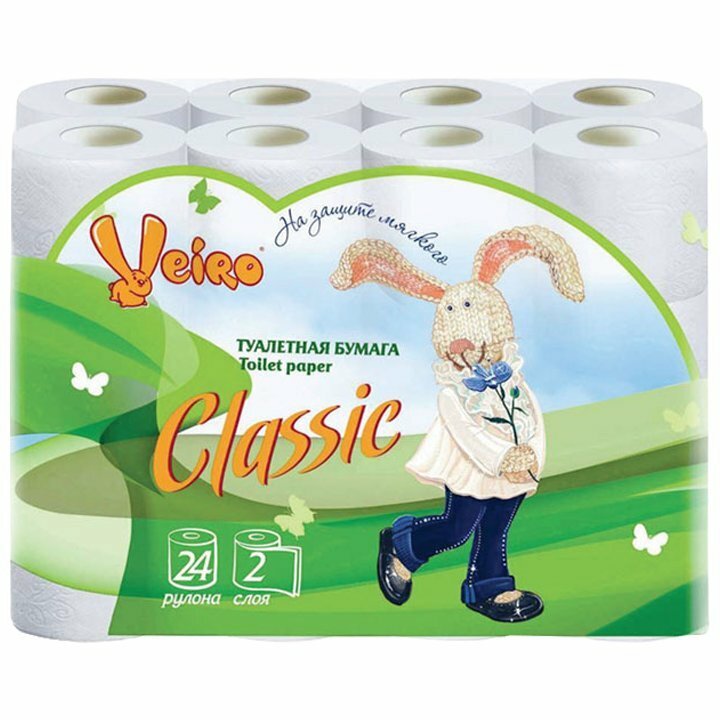 Toiletpapier Linia Veiro Classic, 2e sl. wit / 24st /