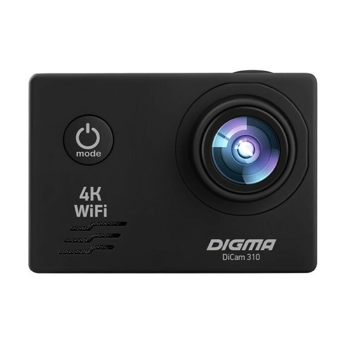 Darbības kamera Digma DiCam 310, melna