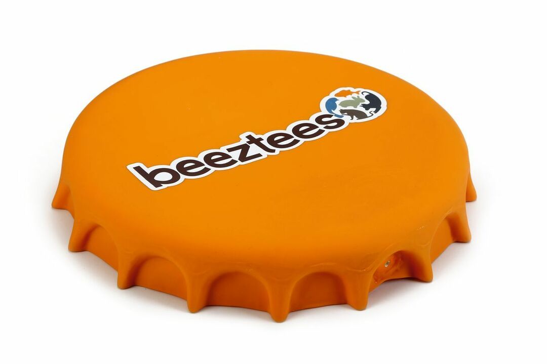 DOG TOY Beeztees Frisbee Bottle Cap Orange 24cm