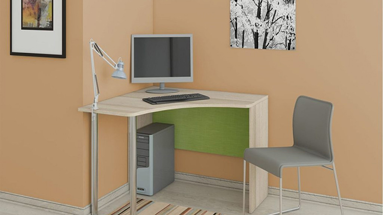 escritorio de la esquina "kiwi", producido por MF "Tria"