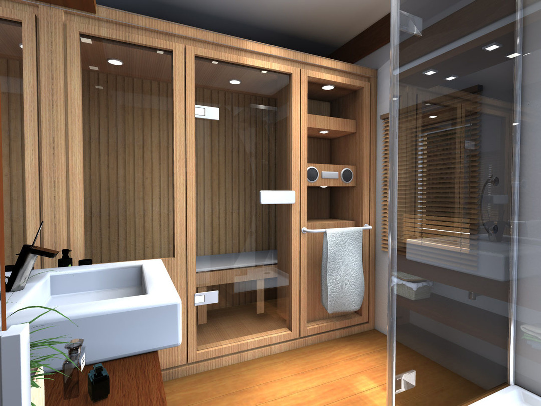 Bygget til at bestille en sauna i badeværelset