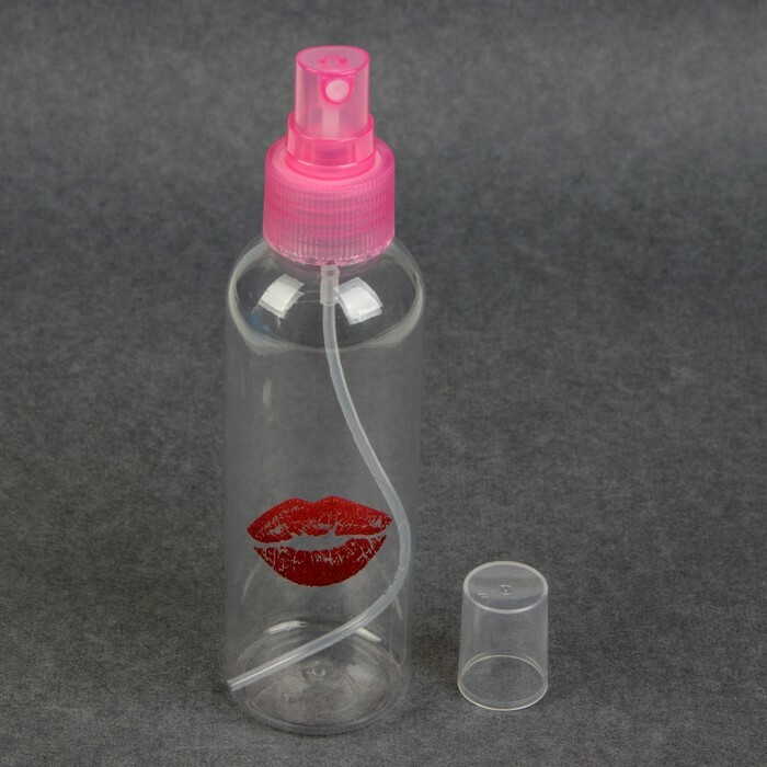 Flacon de rangement Kiss, vaporisateur, 50 ml, rose
