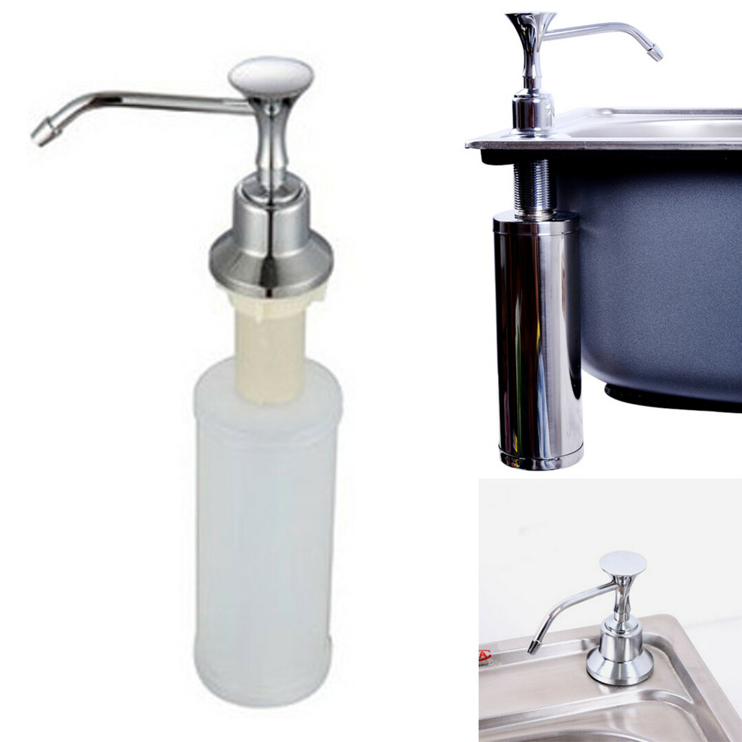 ML Hvid køkken krom flydende sæbe dispenser badeværelse vask pumpe flasker
