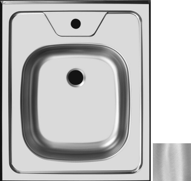 Køkkenvask børstet stål Ukinox Standard STD500.600 4C 0C-