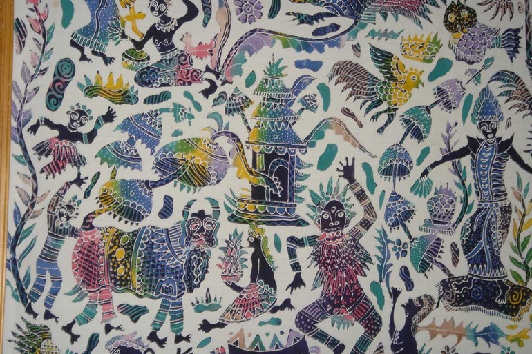 Image good spirits on batik