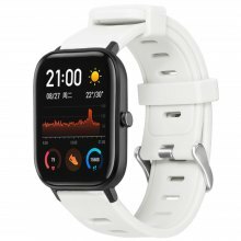 TAMISTER Monochrome siliconen vervangende band met platte kop voor Amazfit GTS Smart Watch
