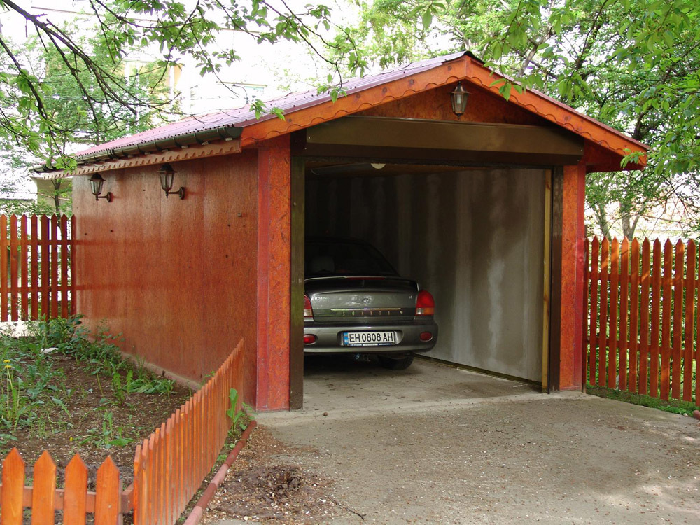 Kompakt garasjen på sitt sommerhus