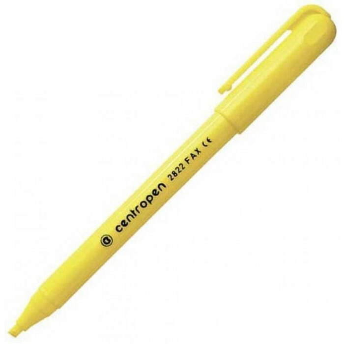 Highlighter marker 3.0 mm Centropen 2822, fluorescent yellow PRICE FOR 1 PIECE !!