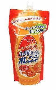 Medios para lavar platos, verduras y frutas Mitsuei, aroma de naranja (paquete suave), 500 ml