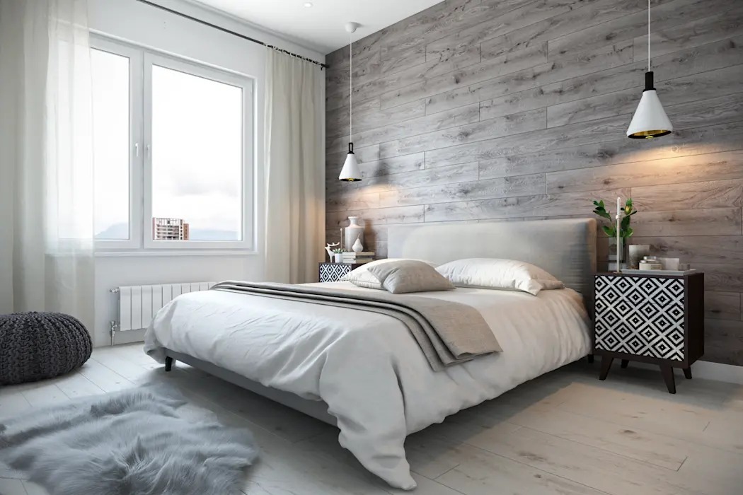 dormitorio en estilo escandinavo